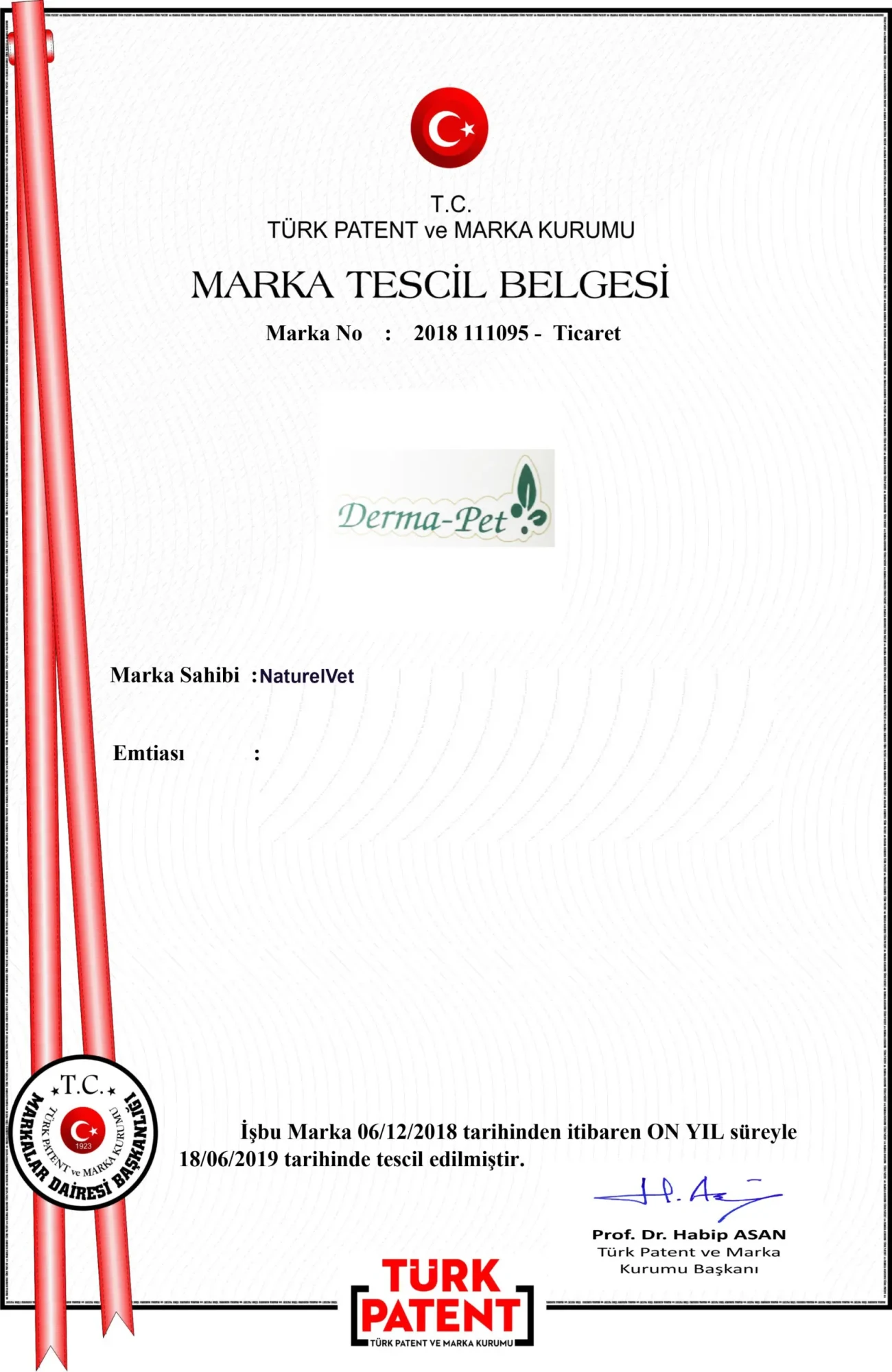 Marka Tescil Belgesi